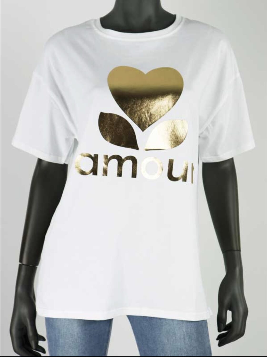 shirt wit goud Mode