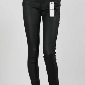 Trendy Mode Tholen Norfy Skinny jeans leather look zwart
