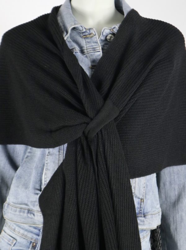 Trendy Mode Tholen omslagdoek Vienna zwart