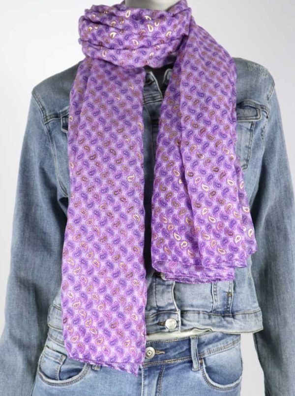 Trendy Mode Tholen Sjaal Ceri Violet