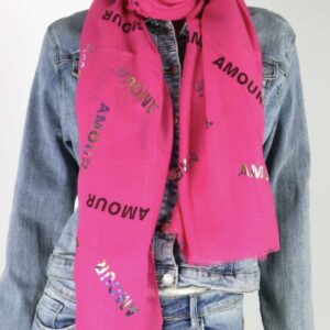 Sjaal Amour Fuchsia - Trendy Mode Tholen