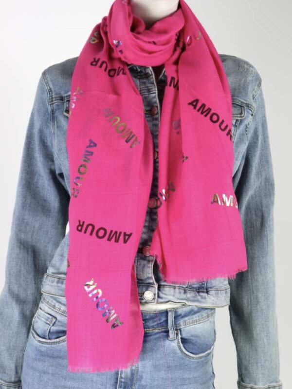 Sjaal Amour Fuchsia - Trendy Mode Tholen