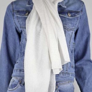 Sjaal Shine Wit - Trendy Mode Tholen