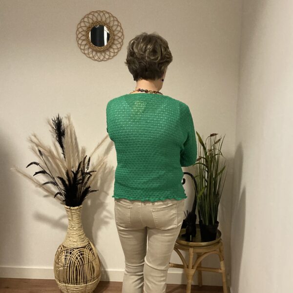 Vestje Iris Cotton Cucci groen - Trendy Mode Tholen