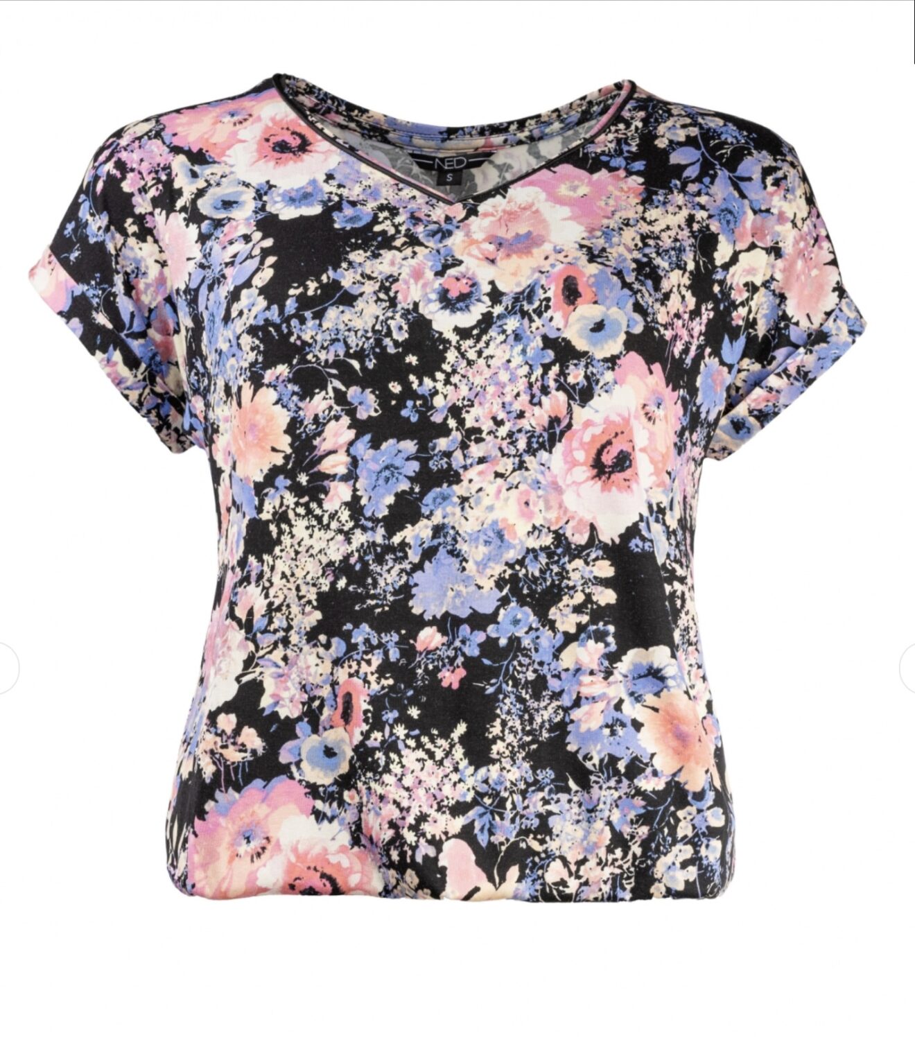 NED Shirt Rozenprint Pastel - Trendy Mode Tholen