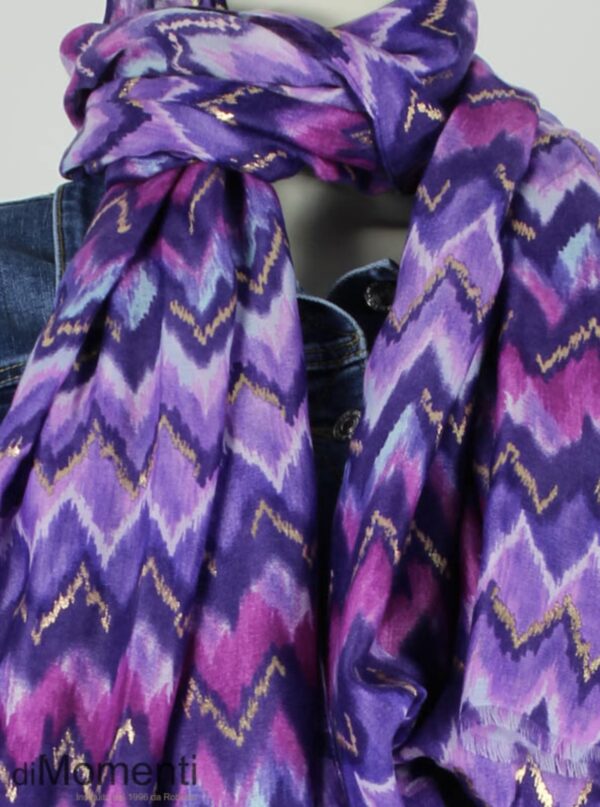 Sjaal Misota Paars - Trendy Mode Tholen