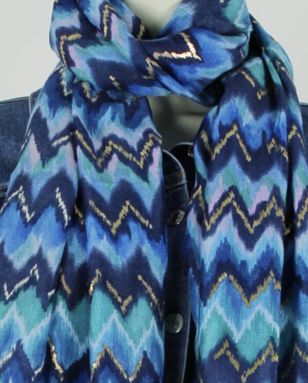 Sjaal Misota Blauw - Trendy Mode Tholen