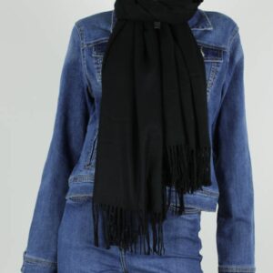 Sjaal Justine Zwart - Trendy Mode Tholen