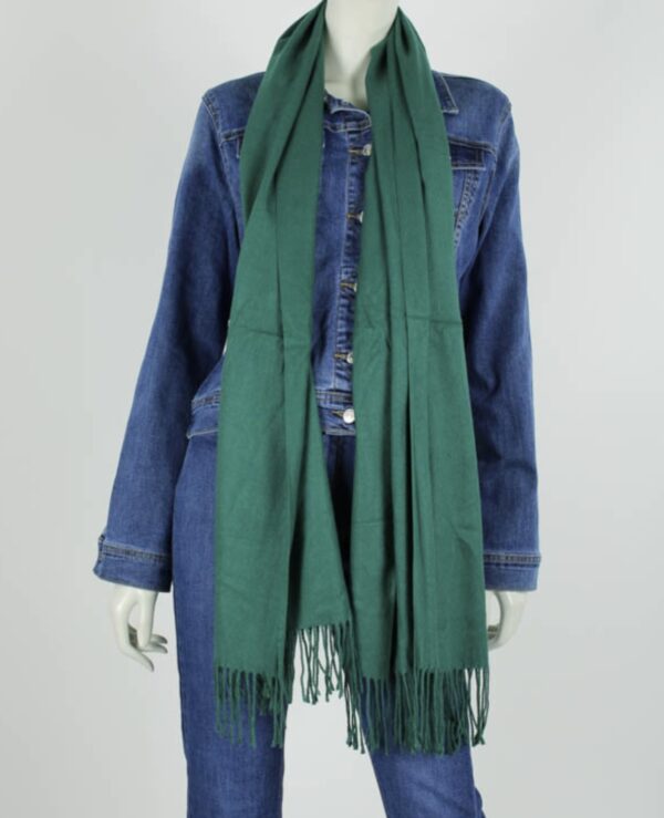 Sjaal Justine Flessegroen - Trendy Mode Tholen
