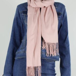 Sjaal Justine Poeder Roze - Trendy Mode Tholen