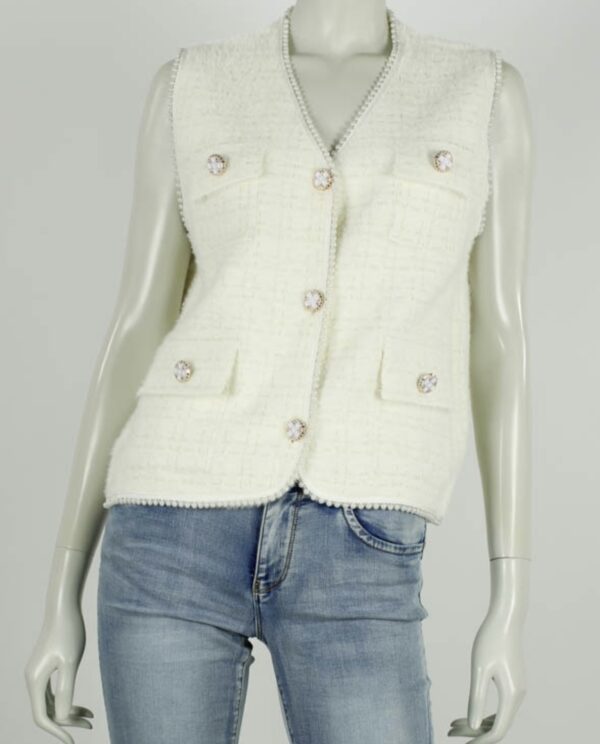 Trendy Mode Tholen - Gilet Paris Ecru