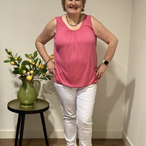 Trendy Mode Tholen - Ballon Top Zonder Mouw Fuchsia