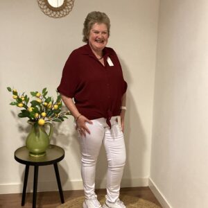 Trendy Mode Tholen - Blouse Grace Bordeauxrood