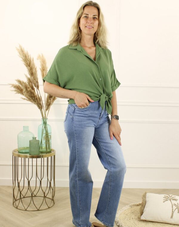 Trendy Mode Tholen - Blouse Grace Army Groen