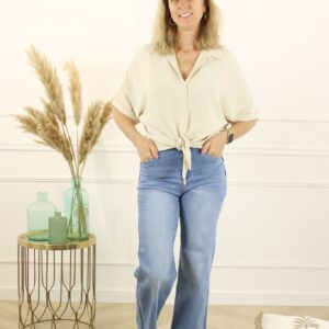 Trendy Mode Tholen - Blouse Grace Licht Beige